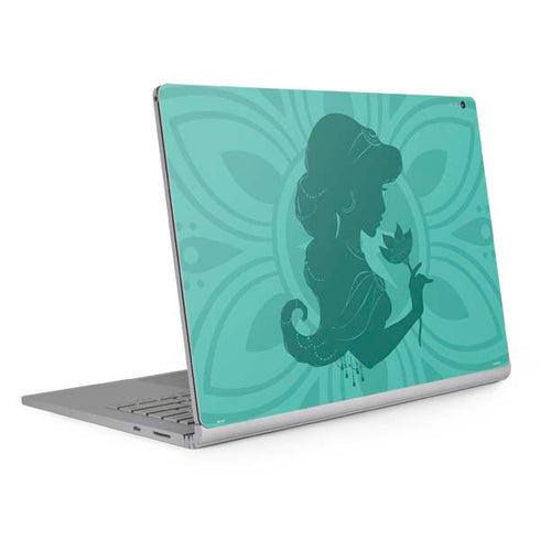 Disney Aladdin Princess Jasmine Silhouette Flower Surface Book 2 13.5in Skin